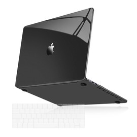 MOSISO Compatible with MacBook Pro 13 inch Case M2 2025-2016 A2338 M1 A2251 A2289 A2159 A1989 A1708 A1706, Surpass Natural Beauty Protective Plastic Hard Shell Case&Keyboard Cover, Crystal Black