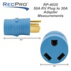 RecPro 50 Amp RV Plug to 30 Amp Adapter |