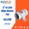 SEAFLO 3″ 145CFM in-Line Bilge Blower Fan for Marine/Ventilation/RV