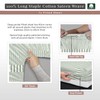 Pizuna Cotton Cascade Stripe Green Print Single Fitted Sheet 1