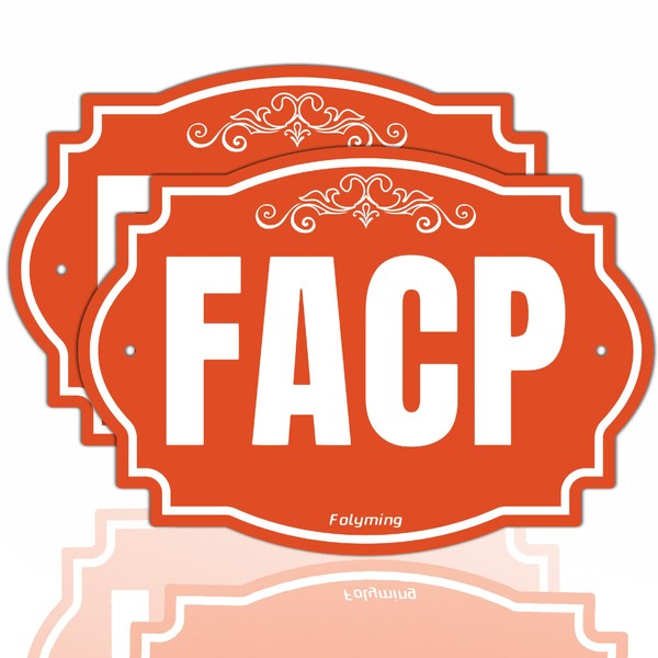 2-Pack FACP, Fire Alarm Control Panel Sign，7" x 10"Rust Free