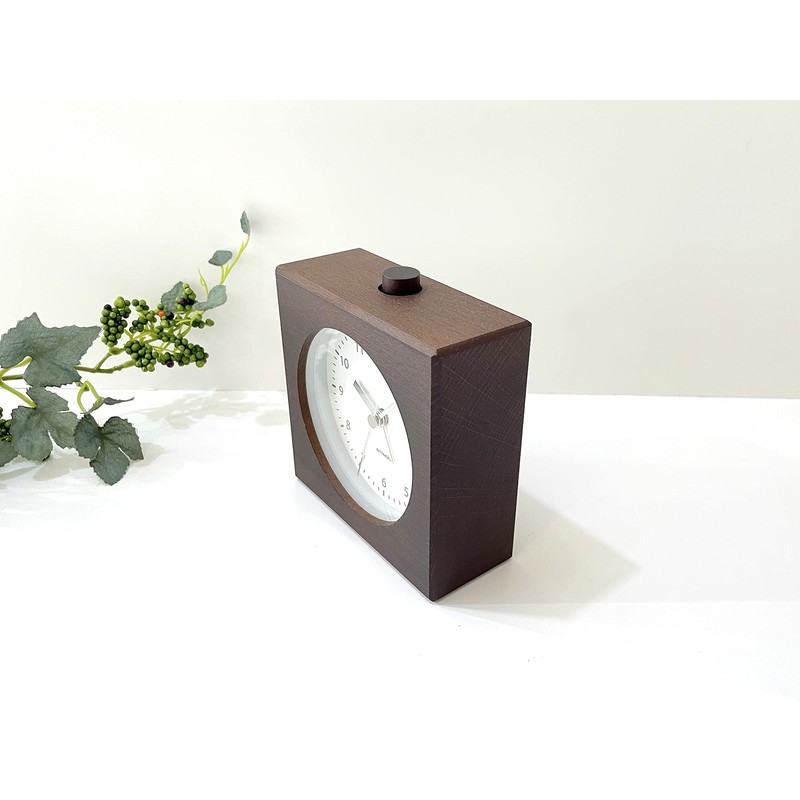 KATOMOKU Alarm Clock 5 km-78B Brown Alarm Clock