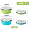 2 Pcs Collapsible Bowls with Lids, Foldable Meal Prep Containers