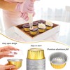 Gejoy 400 Pcs Disposable Ramekins with Lids Aluminum Foil Baking