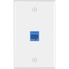 VCE Ethernet Wall Plate (UL-listed) 1-Pack, CAT6 Ethernet Wall Outlet