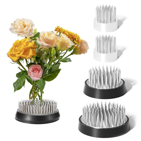 PHMING Pack of 4 Hedgehog Flowers, Flower Hedgehog with Rubber