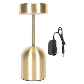LED Cordless Table Lamp Iron Touch Control 3 Color Temperature Dimmable Rechargeable Desk Lamp for Bedroom Restaurant Office   Golden