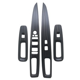 ruihe 4pc Automobile Door Window Control Panel Cover Trim Fit for Hyundai Elantra N HEV 2021 2022 2023 2024 2025 North American versionwood Grain