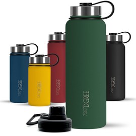 720°DGREE "noLimit" Stainless Steel Drinking Bottle 1200 ml, Leak-Proof, for Carbonated Drinks, BPA-Free, Thermos Flask, Insulated Flask with Screw Cap for Sports, Fitness, Outdoor + Free Sports Lid