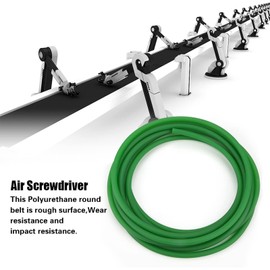 Kadimendium Green Rough Surface PU Round Belt Polyurethane Round Belt Drive Transmission Belt Rubber Belt Round O Ring Belt Lathe Belt (8mm*5m