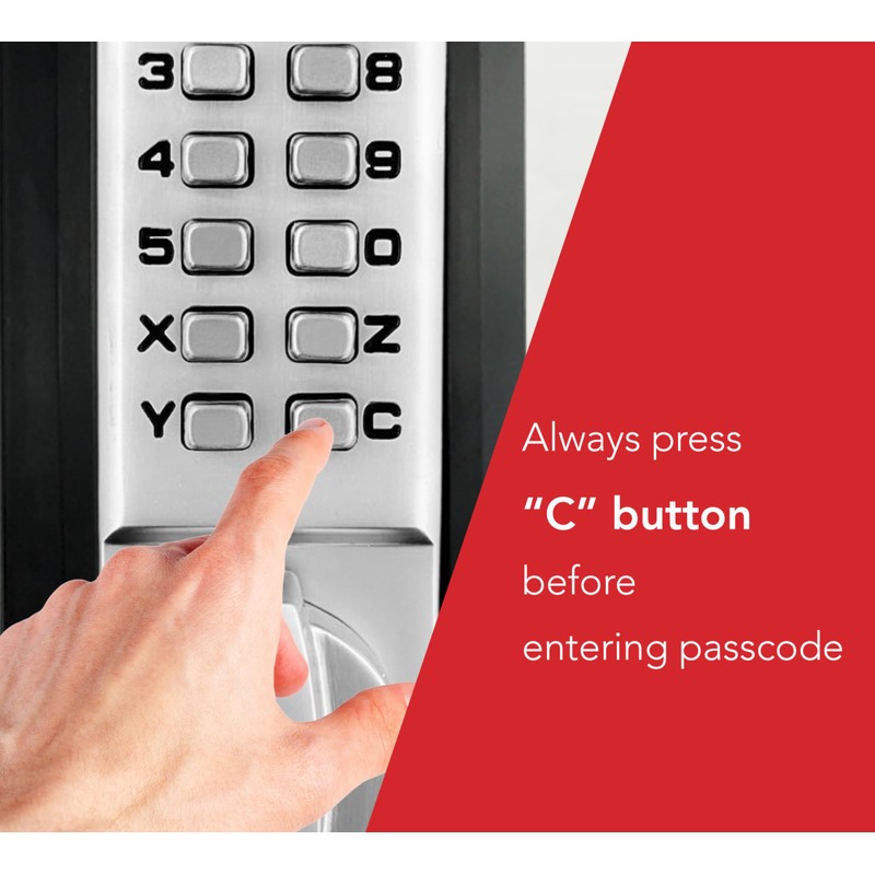 JOUNJIP Mechanical Deadbolt Lock - Keyless Entry Door Lock -