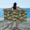 GzLeyigou Army Print Camouflage Thick Beach Towel Microfiber Lightweight, Quick