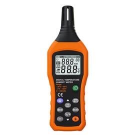Maizoon Handheld Temperature Humidity Meter LCD Backlit Dual Display Professional Dew Point and Wet Bulb Measurement HVAC Tool for Industrial Home