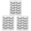FOMIYES 15pairs False Eyelashes for Women Natural Look Soft Fiber