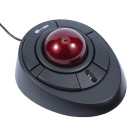 MCSaite Wired Trackball Maus mit Scroll Wheel - Roter Ball
