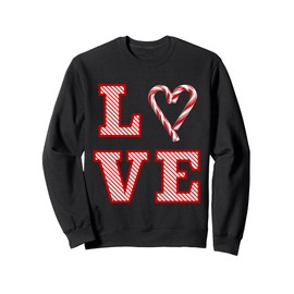 Love Peppermint Candy Cane Christmas Xmas Sweatshirt