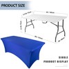Ocves Stretch Tablecloth 6ft Spandex Table Covers Polyester Fitted Rectangular