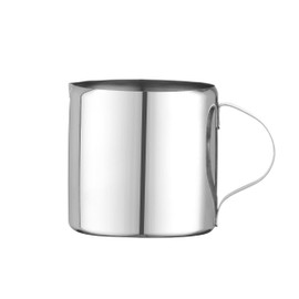 HENDI Milk Jug, Straight Design, with Solid Handle, Cream Jug, Small Milk Jug, Frothing Jug, Cream Jug, 250 ml, Diameter 70 x (H) 70 mm, Stainless Steel
