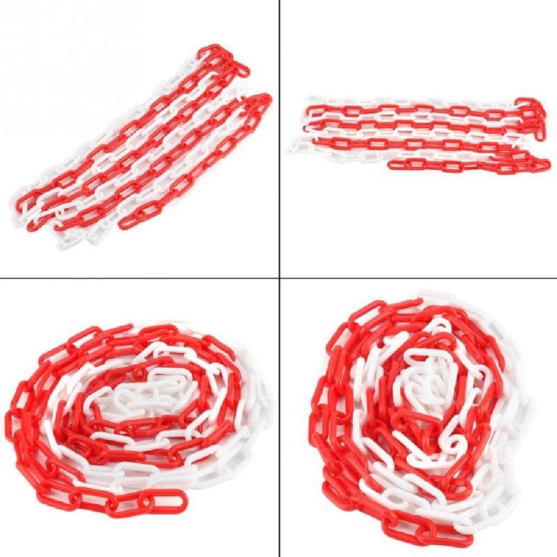 1 x plastic chain, 10 mm x 5 m warning