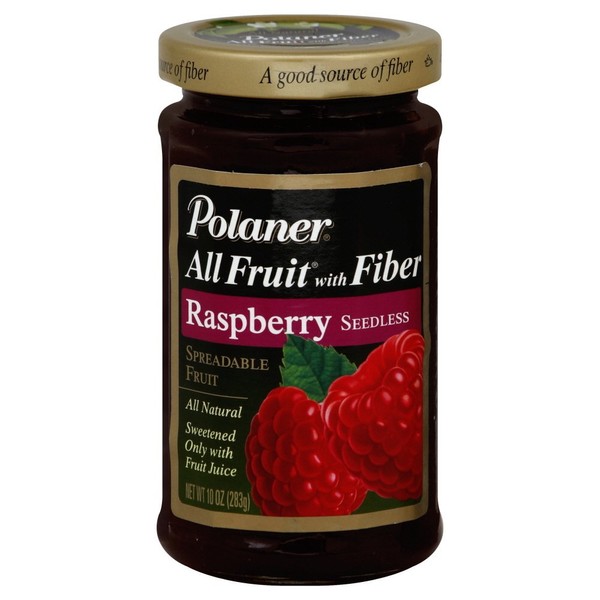 Polaner All Fruit With Fiber Raspberry Seedless Spreadable Fruit 10 oz (Pack of 12)