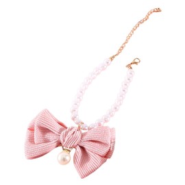 Toddmomy Collar De Gato De Perlas con Lazo Collar para Perro De Perla Accesorio Decorativo Ligero para Cachorro Y Gato Ideal para Fiesta Uso Diario Y 