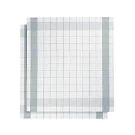 De Witte Lietaer 200064 Pack of 2 Mixed Tea Towels, Cotton/Linen (68 x 68 cm), blue, 68x68 cm