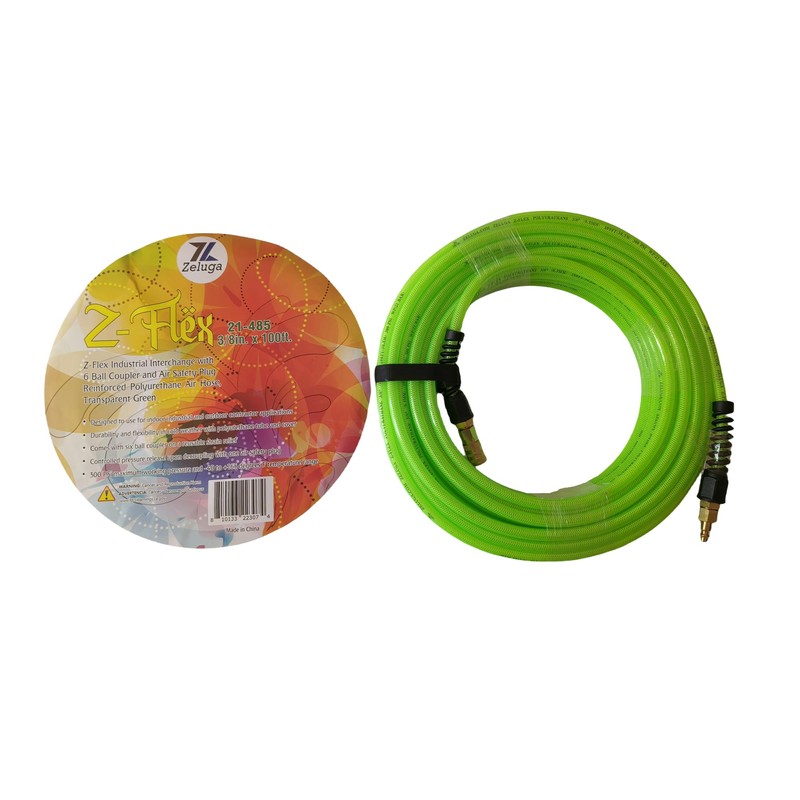 Zeluga 21-485 Z-Flex Reinforced Polyurethane Air Hose 300 PSI, 3/8"