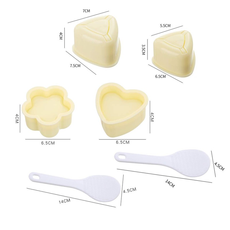 Triangle Sushi Mold,Heart-shaped Sushi Mold, Plum Blossom Sushi Mold Form