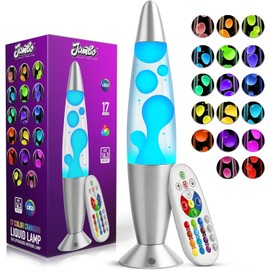 JAMBO 17-Color Changing LED Motion Lamp with Remote, 16" LED Light for Kids Teens and Adults, Night Light Nightlight, Magma Lamp, Home Decor, Relaxing Light for Bedroom Living Room Office Kitchen