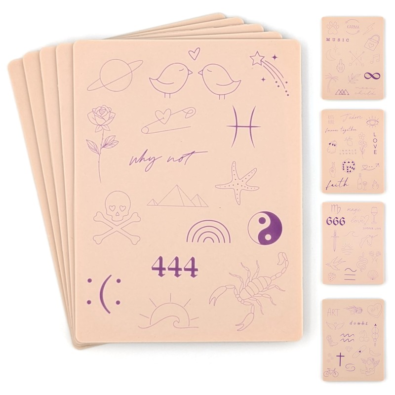 Pre-Printed Tattoo Practice Skins - 5 Pack | Pre Printed