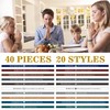 CYCLUSIVE Ultra-Thin 40 Pieces Christian Rubber Bracelets Bulk Bible Verse