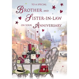 Regal Publishing STUNNING COLOURFUL RELAXING IN THE SUNSHINE BROTHER & SISTER-IN-LAW ANNIVERSARY CARD