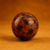 Pandiui23 Natural Polished Red Obsidian Ball, Polished Crystal with Energy