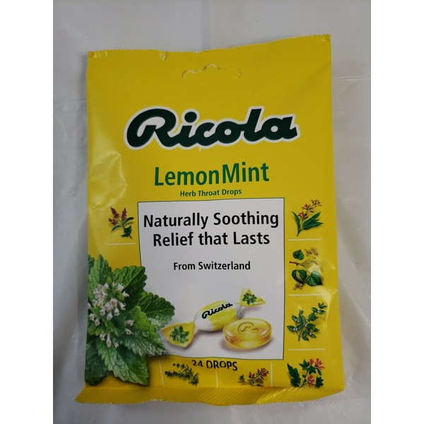 Ricola Lemon Mint Herb Throat Drops 24 Count