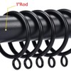 36 Pcs 1.5-Inch Inner Diameter Curtain Rings with Eyelets,Fits Up
