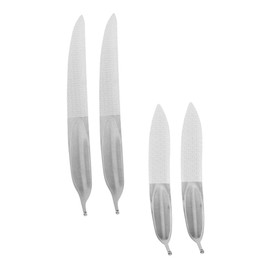 Healeved 4pcs Nail Files Double-sided Buffing Tools for Natural and Toenails Comfortable Plume Shape for Easy Use Manicure Essentials