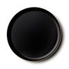 Black and Gold Rim Round High End Plastic Plates (10