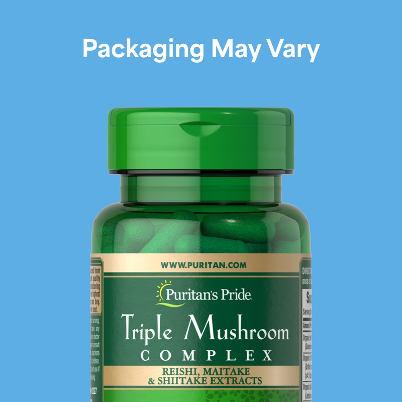 Puritan's Pride Triple Mushroom Complex, Reishi, Maitake & Shiitake Extracts,