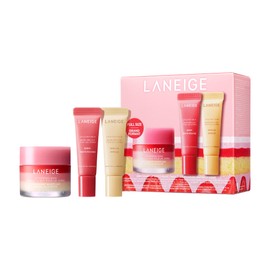 LANEIGE Berry Sweet Lip Trio Set | Lip Sleeping Mask Strawberry Shortcake & Mini Lip Glowy Balms in Berry & Vanilla