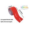 Bright Ideas Corrugated Border Roll for School Displays, Red, 10cm