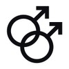 Applicable Pun Double Mars Gay Men Symbol - Vinyl Decal