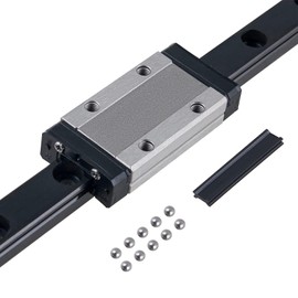 ONLISUM MGN12H 350 mm 1 Piece Mini Linear Guide with 1 Piece MGN12H Bearing Cushion Blocks for DIY 3D Printers and CNC Machine Milling Machines (Black)