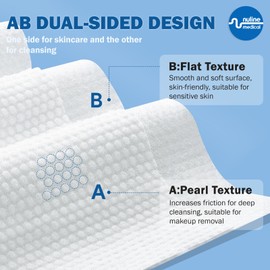 Disposable Face Towel, Biodegradable Facial Towels for Sensitive Skin, Ultra Soft Face Towelette for Women Cleansing, 7.87’’ x 7.87 ‘’ (2 Packs)