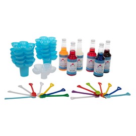 Snowie Daisy Cup Syrup Bundle | Berrylicious Pack, Tropical Pack, 10X Daisy Cups, 1 Topper, 2x Snowie Shovel Kits