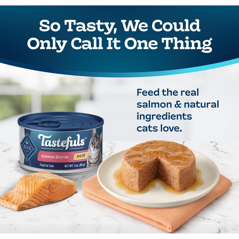 Blue Buffalo Tastefuls Wet Cat Food Paté, Made with Natural