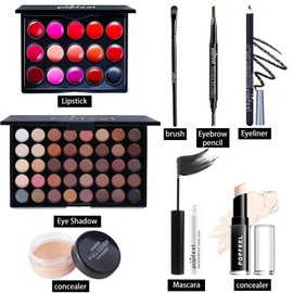 Joyeee Makeup Kit for Women, All in One Make up Kit For Teen Girls, Makeup Gift Set for Beginners and Professionals - Eyeshadow Palette, Lipstick, Mascara, Concealer, Brush, Eyeliner, Eyebrow pencil