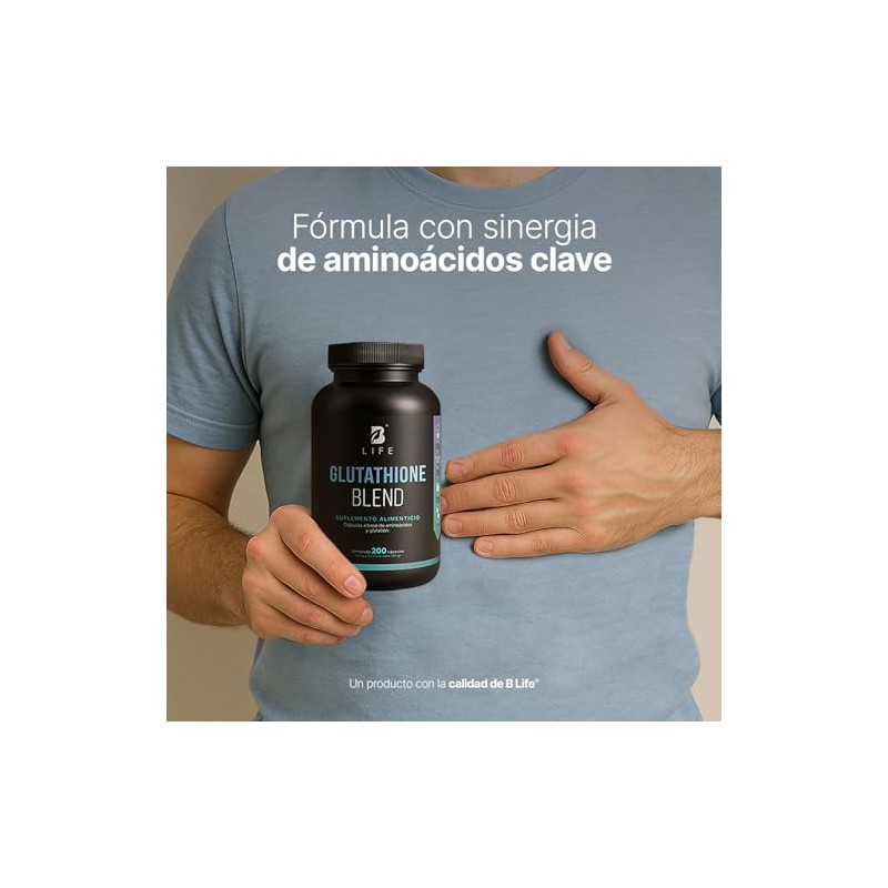 Life Glutatión 200 Cápsulas 1000 Por Porción Cisteína Glutamina Glicina