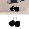Couslcd Pair Fuzzy Plush Dice for Car Mirror, 2.75'' Retro