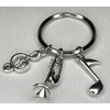 Woodstar Saxophone Guitar Horn Keychain Musical Instrument Brass Band Music