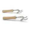 Universal handles, stainless steel grill grate lifter, removable, robust for